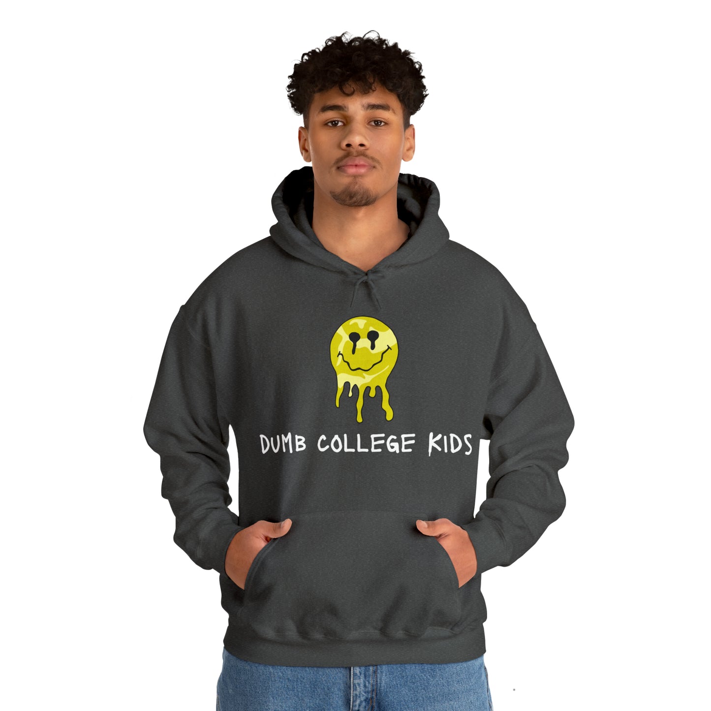 SMILEY FACE & FROG CUSTOM DCK DARK HOODIES Unisex Heavy Blend™ Hooded Sweatshirt