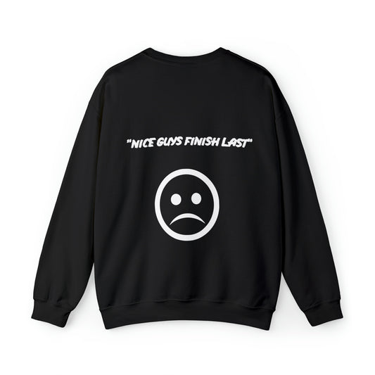 "NICE GUYS FINISH LAST" BLACK AND RED Heavy Blend™ Crewneck Sweatshirt