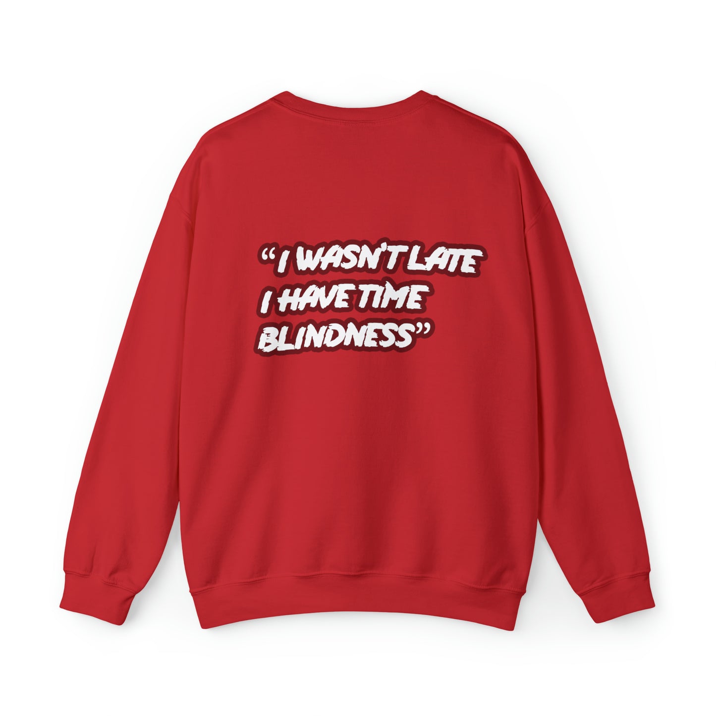 "TIME BLINDNESS" BLACK Crewneck Sweatshirt